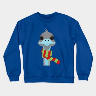 Emu in a Christmas scarf Crewneck Sweatshirt